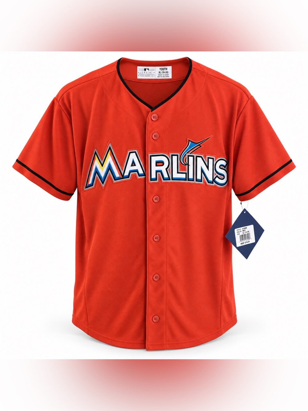 NEW Kids' (Junior) Miami Marlins Alternate Jersey Size Youth X-Large (18-20)
